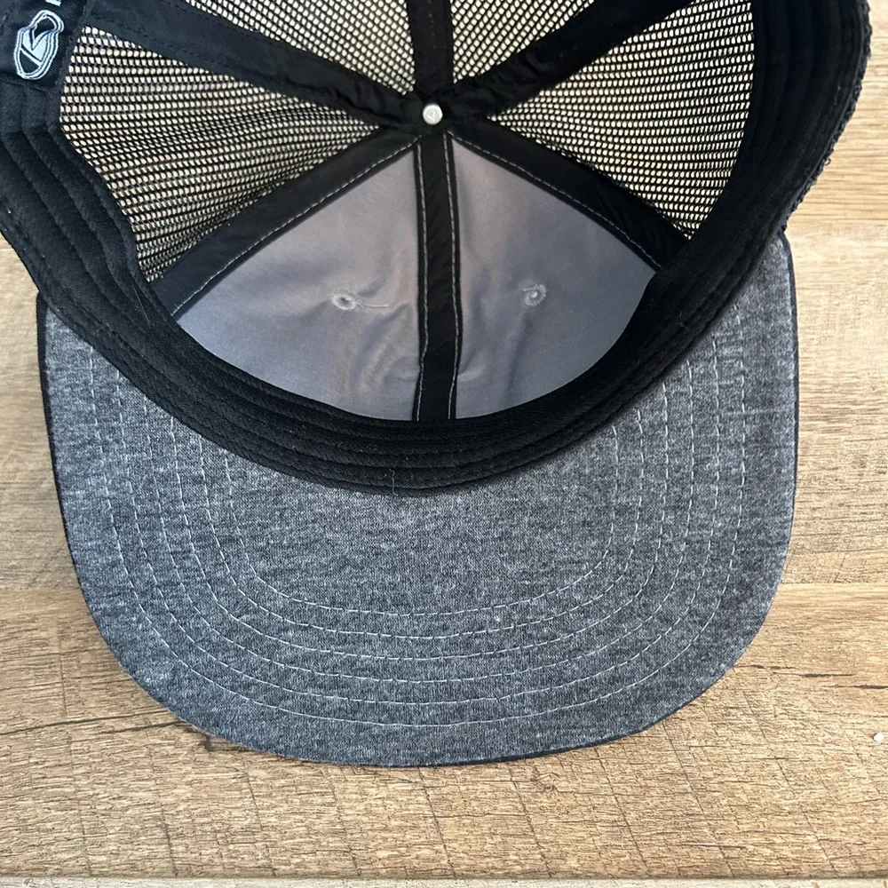 Kubota Tractor Emb. Patch on Kubota Brand Trucker Hat Snapback Black/orange - Picture 5 of 11